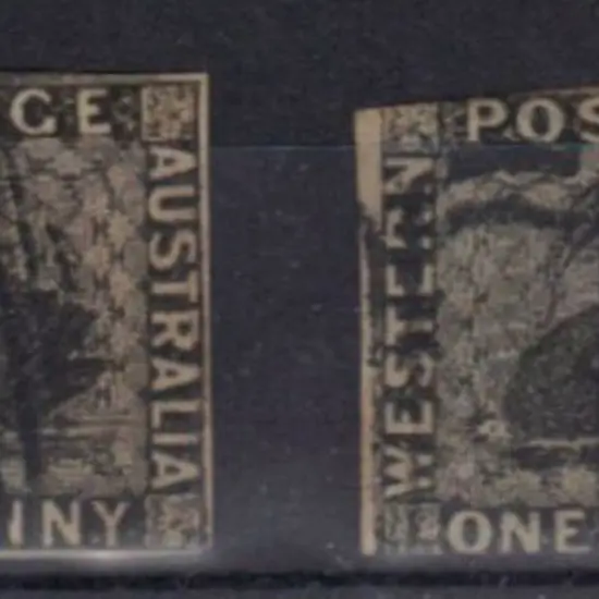 1854 1d blacks used x 2. One with close margins & ...