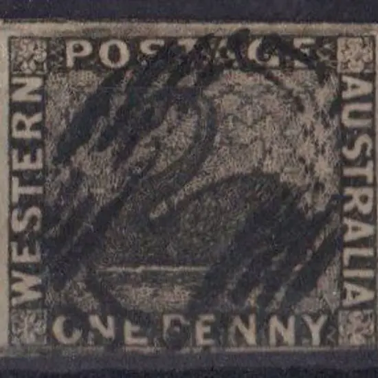 1854 1d black with void grid cancel centrally ...