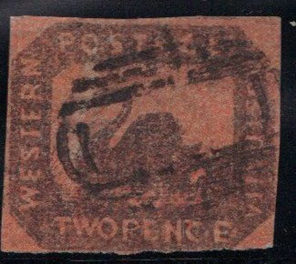 1857/59 2d brown black on red "printed both side" ... Image 1++
