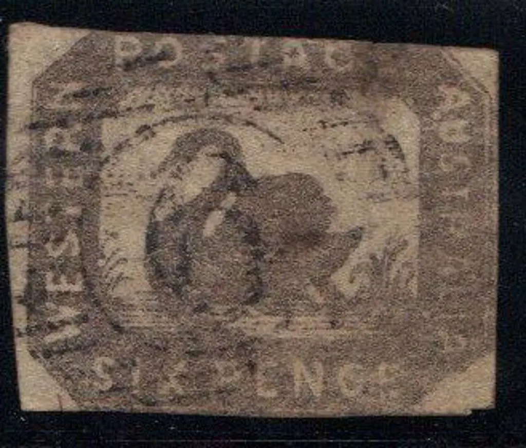1857/59 6d grey black Hillman litho. 2 used ... Image 1++