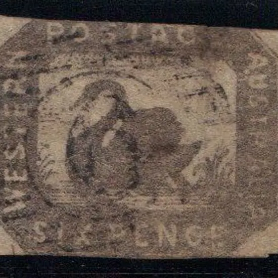 1857/59 6d grey black Hillman litho. 2 used ...