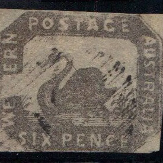 1857/59 6d grey black Hillman litho with transfer ...