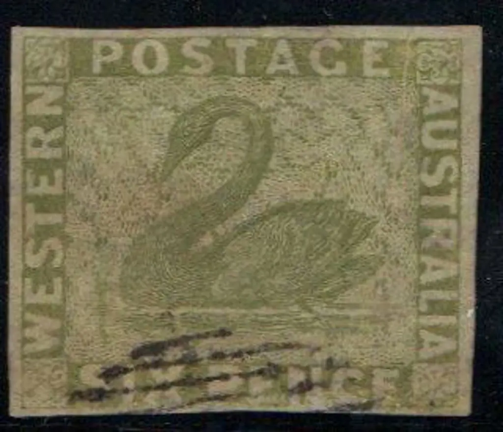 1860 6d sage-green. 4 close to large margins F/U ... Image 1++