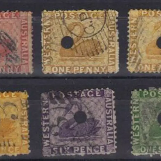 Commissariat punctures on 2d orange imperf & 1861 ...