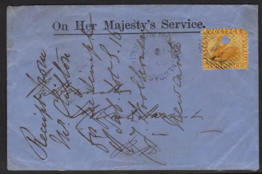 1873 (Sept) OHMS cover bearing 2d yellow engraved ... Image 1++