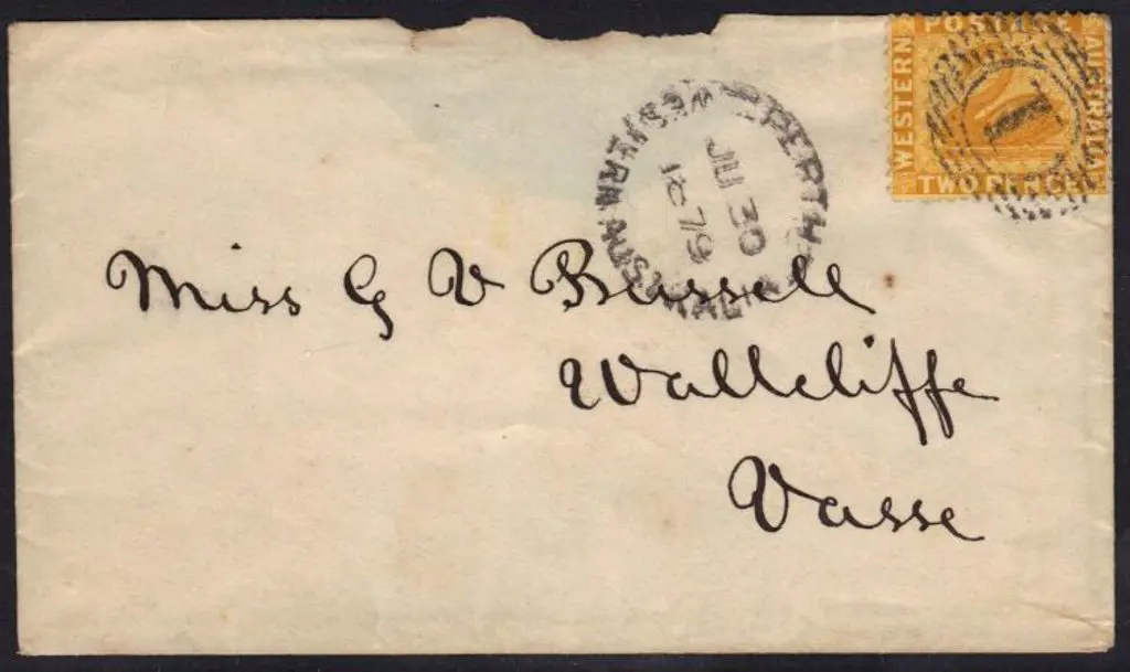 1879 cover (small) to Miss G.D. Bussell, ... Image 1++