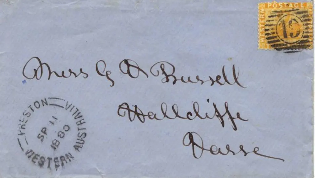 1880 cover addressed to Miss G.D. Bussell, ... Image 1++