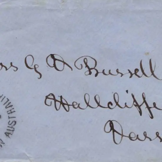 1880 cover addressed to Miss G.D. Bussell, ...