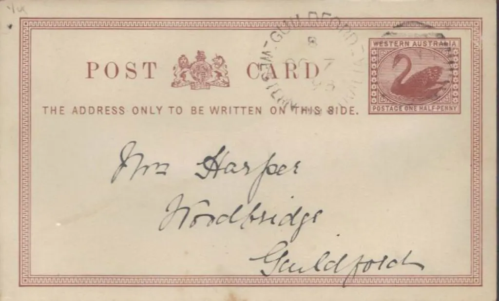 1893 (7th Oct) Guildford DxL 2b on ½d swan ... Image 1++
