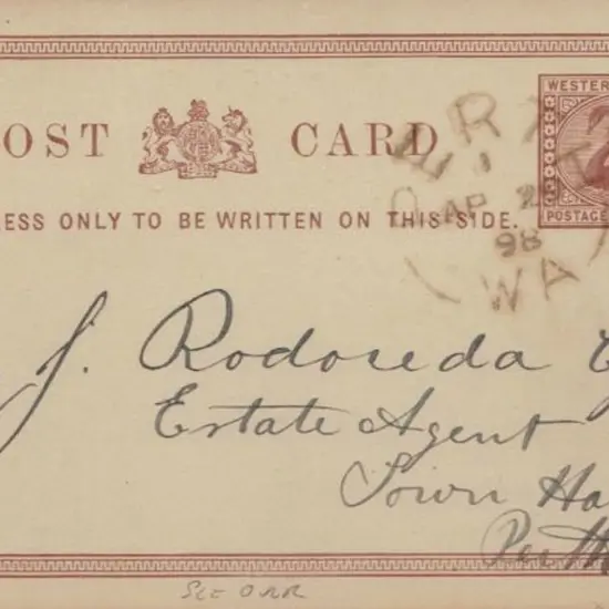 1898 (29th April) ½d brown Post Card with neat ...