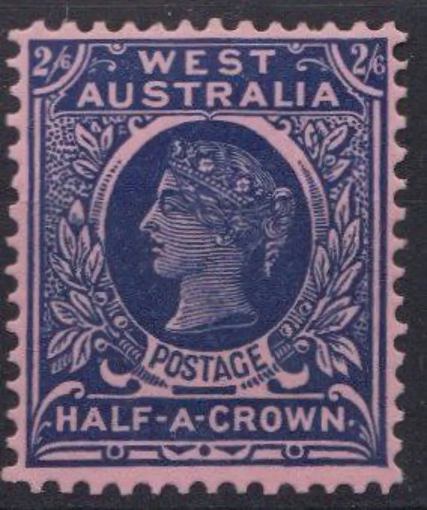 1902 2/6d deep blue on rose. Mint with large hinge ... Image 1++
