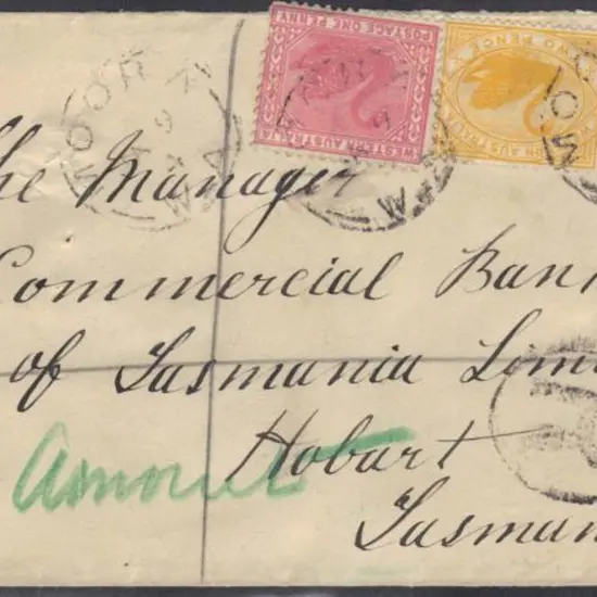 1904 (9th Jan) Moora 3b on Reg cover with 3 ...