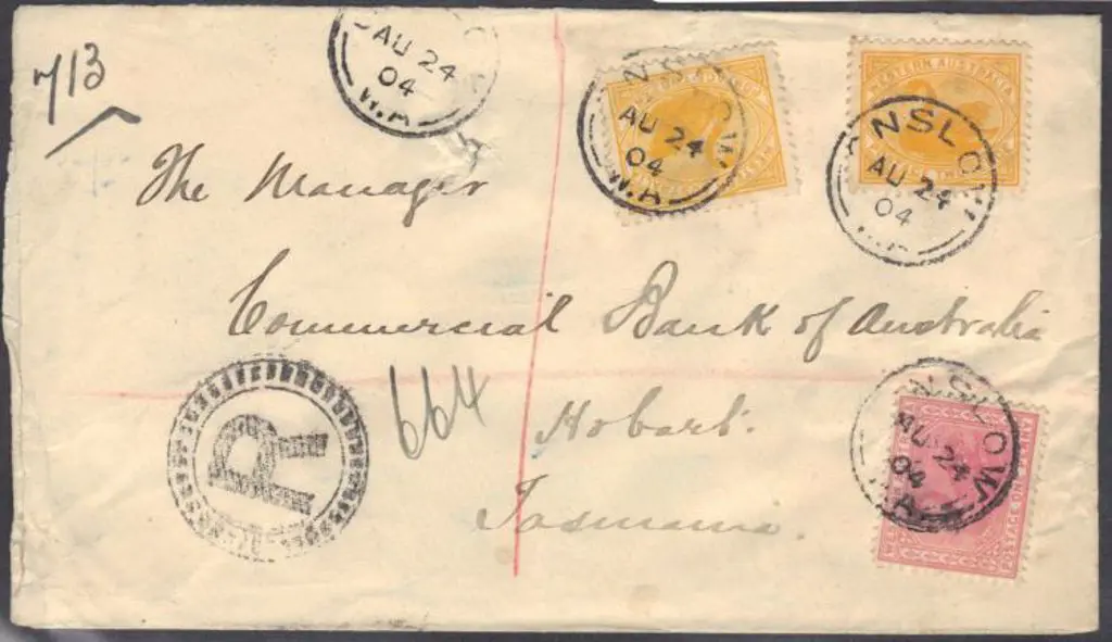 1904 (24th Aug) Onslow 3b cds's on Registered ... Image 1++