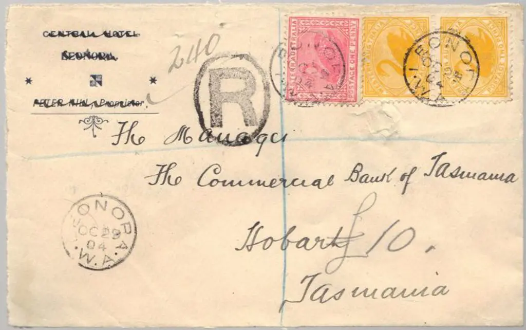 1904 (23rd Oct) Leonora 3b cds's on Registered ... Image 1++