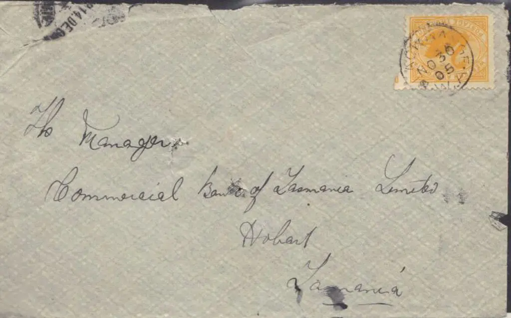 1905 (30th Nov) Black Range 3b on 2d yellow on ... Image 1++