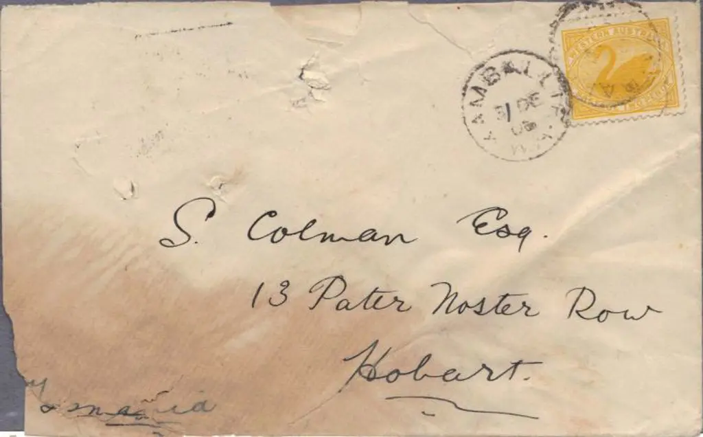 1906 (31st Dec) Kamballie 3b on Tatts cover & tied ... Image 1++