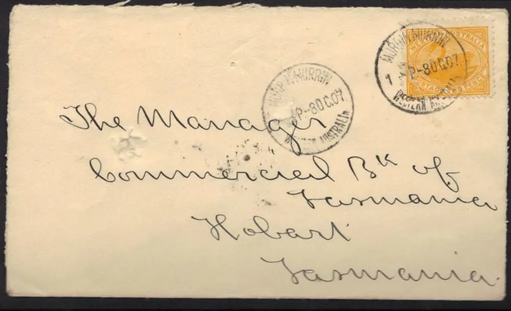 1907 (8th Oct) Murrin Murrin A25T cds on 2d yellow ... Image 1++