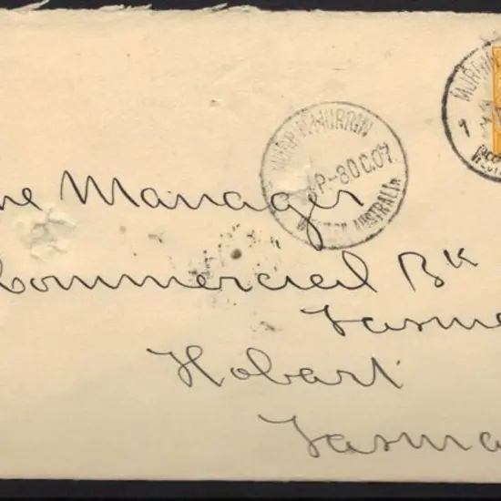 1907 (8th Oct) Murrin Murrin A25T cds on 2d yellow ...
