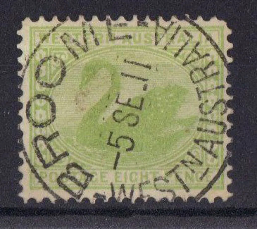 1912 8d apple green swan with superb central full ... Image 1++