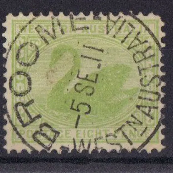 1912 8d apple green swan with superb central full ...