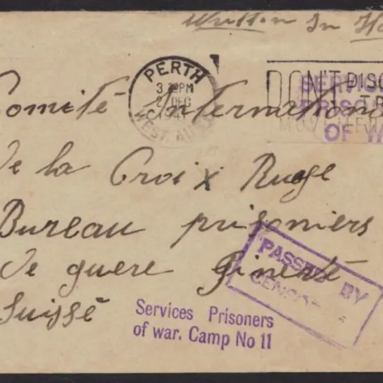 1941 (2nd Dec) Envelope from an Italian POW with ...