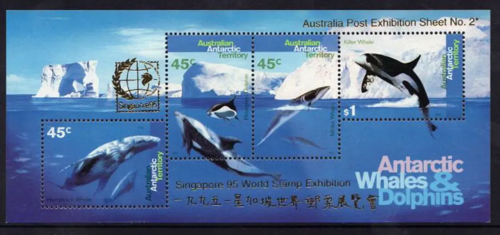 1995 Whales & Dolphins Miniature Sheets ... Image 1++