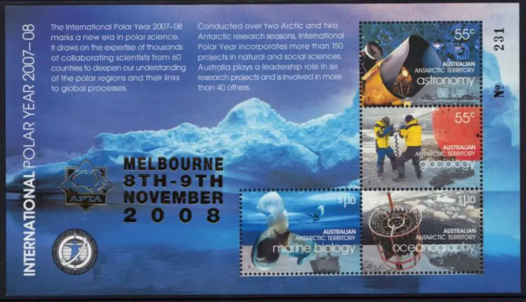 2008 Int Polar Year M/S overprinted APTA Melbourne ... Image 1++