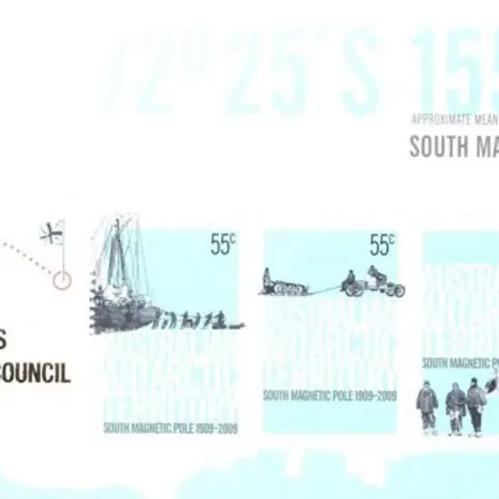 2009 South Magnetic Pole M/S overprinted "56th ...