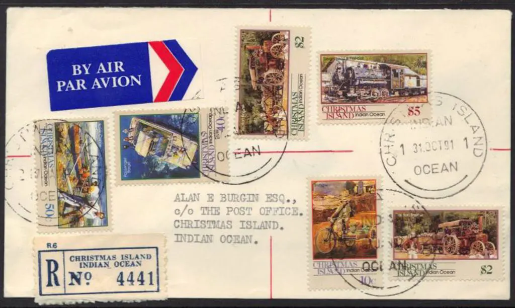 1991 (31st Oct) Registered Airmail cover with ... Image 1++