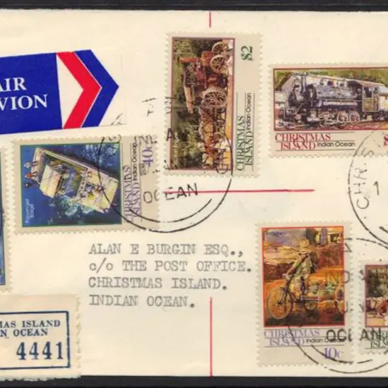 1991 (31st Oct) Registered Airmail cover with ...