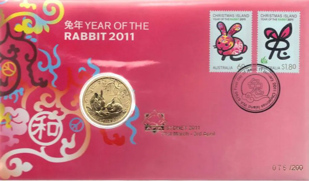 2011 Year of the Rabbit PNC $1 coin First Day ... Image 1++