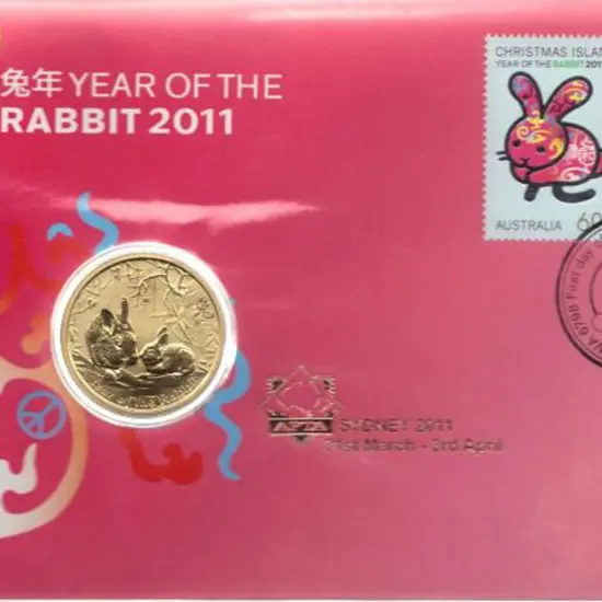 2011 Year of the Rabbit PNC $1 coin First Day ...