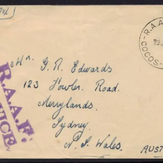 1953 scarce airmail cover to NSW, bearing 4d Koala ...