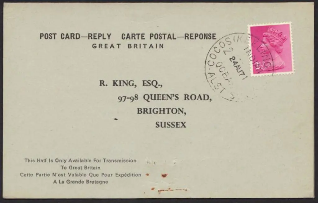 1971 Reply Post Card with both original & response ... Image 1++