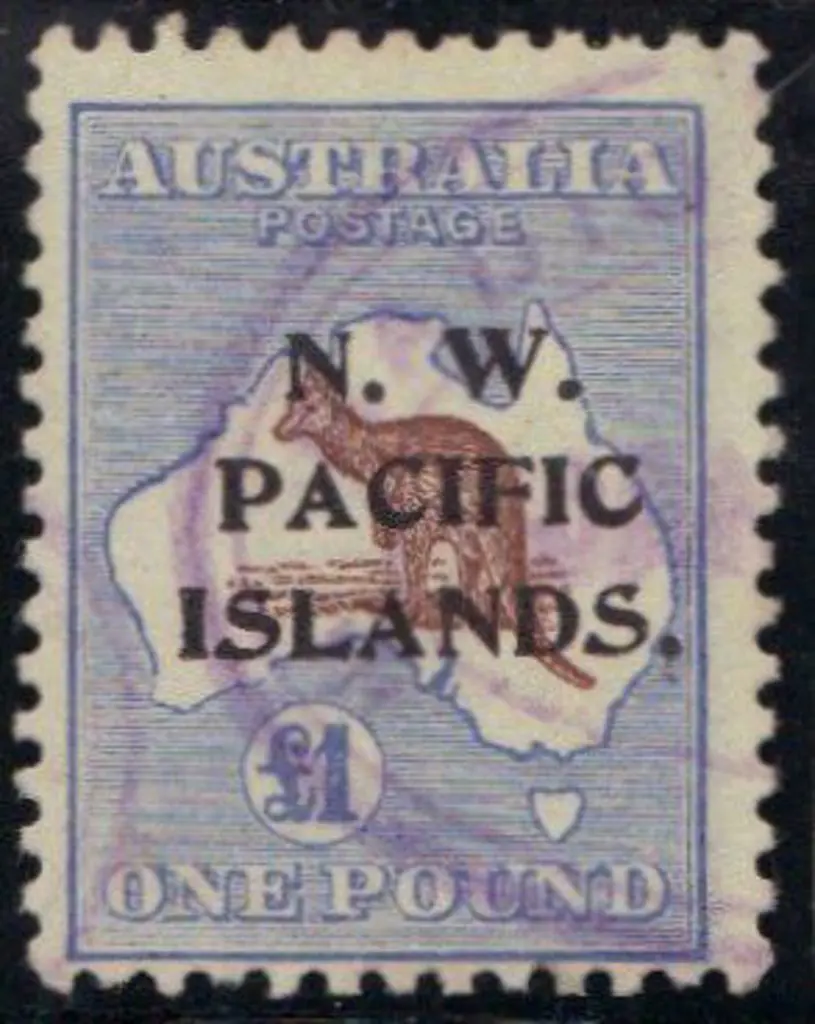 New Guinea – NWPI 1915/6 £1 chocolate & dull blue ... Image 1++