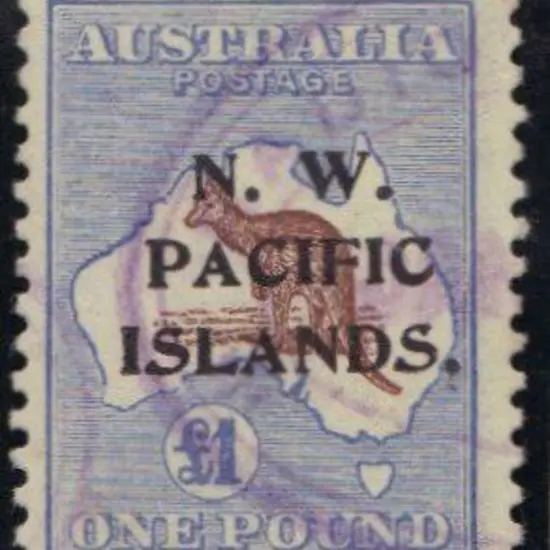 New Guinea – NWPI 1915/6 £1 chocolate & dull blue ...
