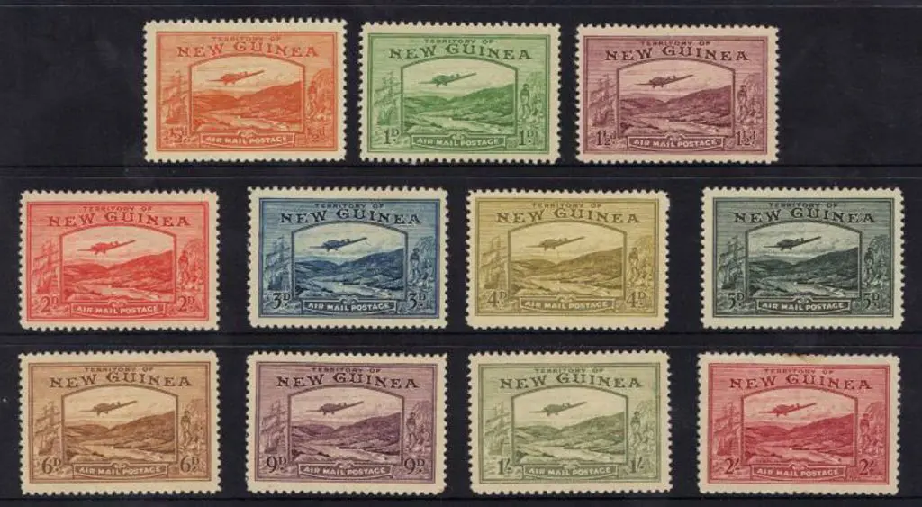 New Guinea 1939 Airmails to 2/- MLH (latter with ... Image 1++