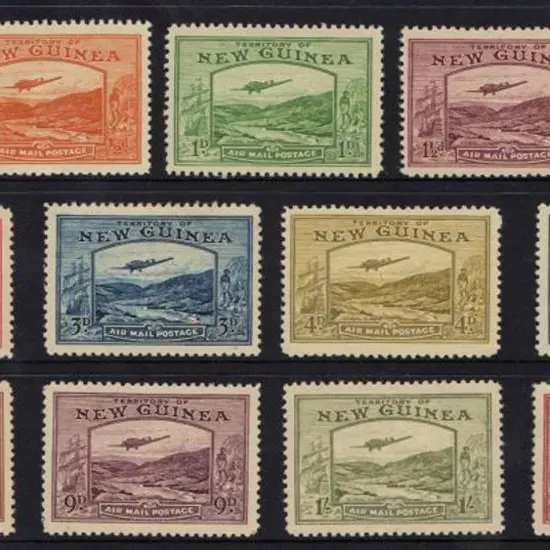 New Guinea 1939 Airmails to 2/- MLH (latter with ...