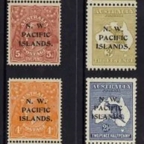 New Guinea – NWPI Type "a, b, c" vertical strips ...