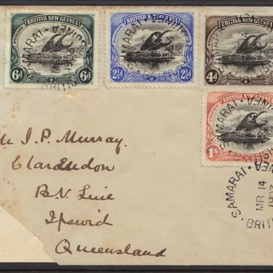 Papua 1903 cover addressed to Queensland bearing ...