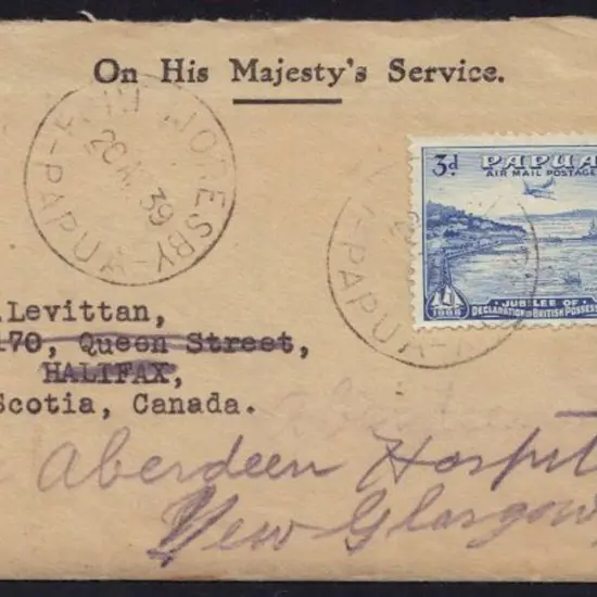 Papua 1939 (20th April) OHMS cover with enclosure ...