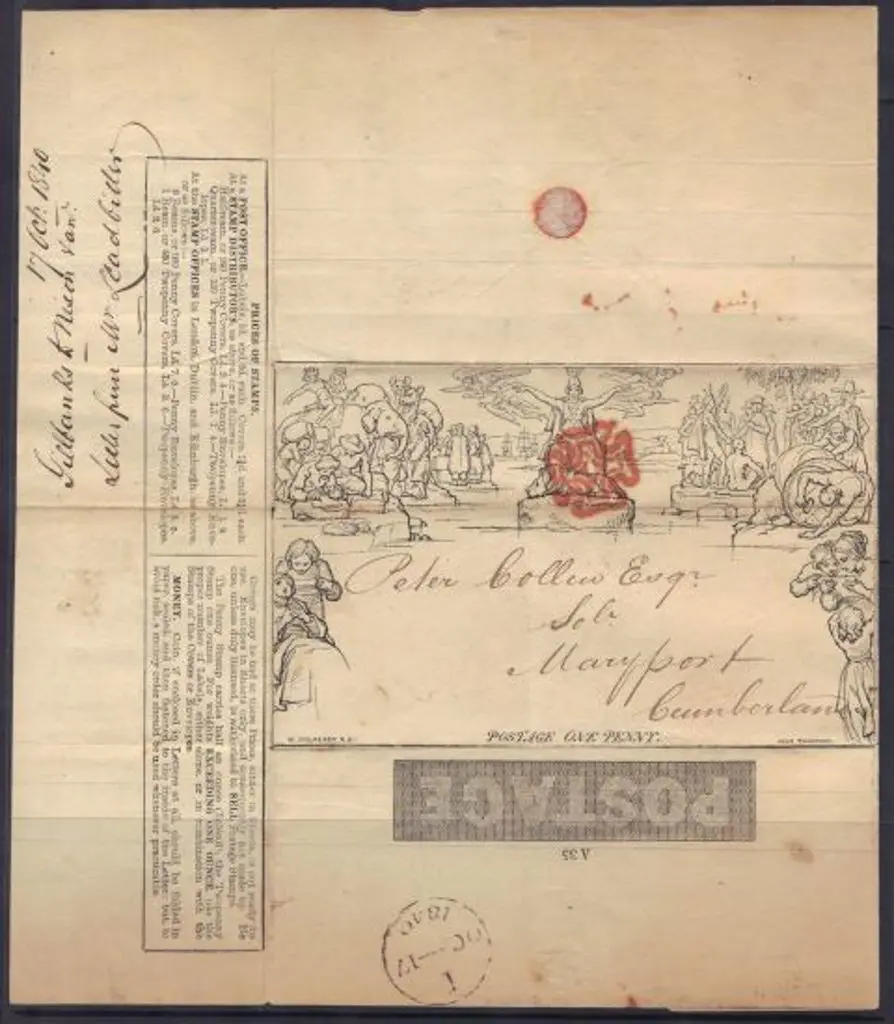 1840 1d Mulready lettersheet fine used with neat ... Image 1++