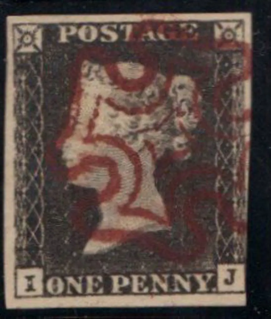 1840 1d intense black Plate 1a. Fine used with a ... Image 1++