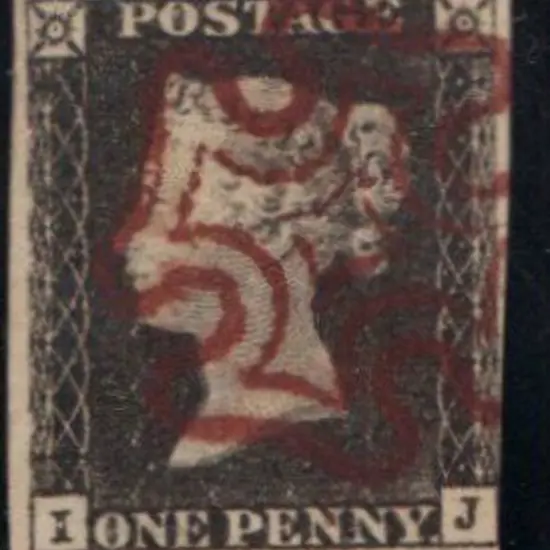 1840 1d intense black Plate 1a. Fine used with a ...