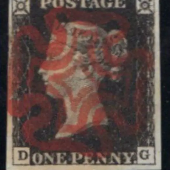 1840 1d intense black Plate 1a. Superb used with a ...