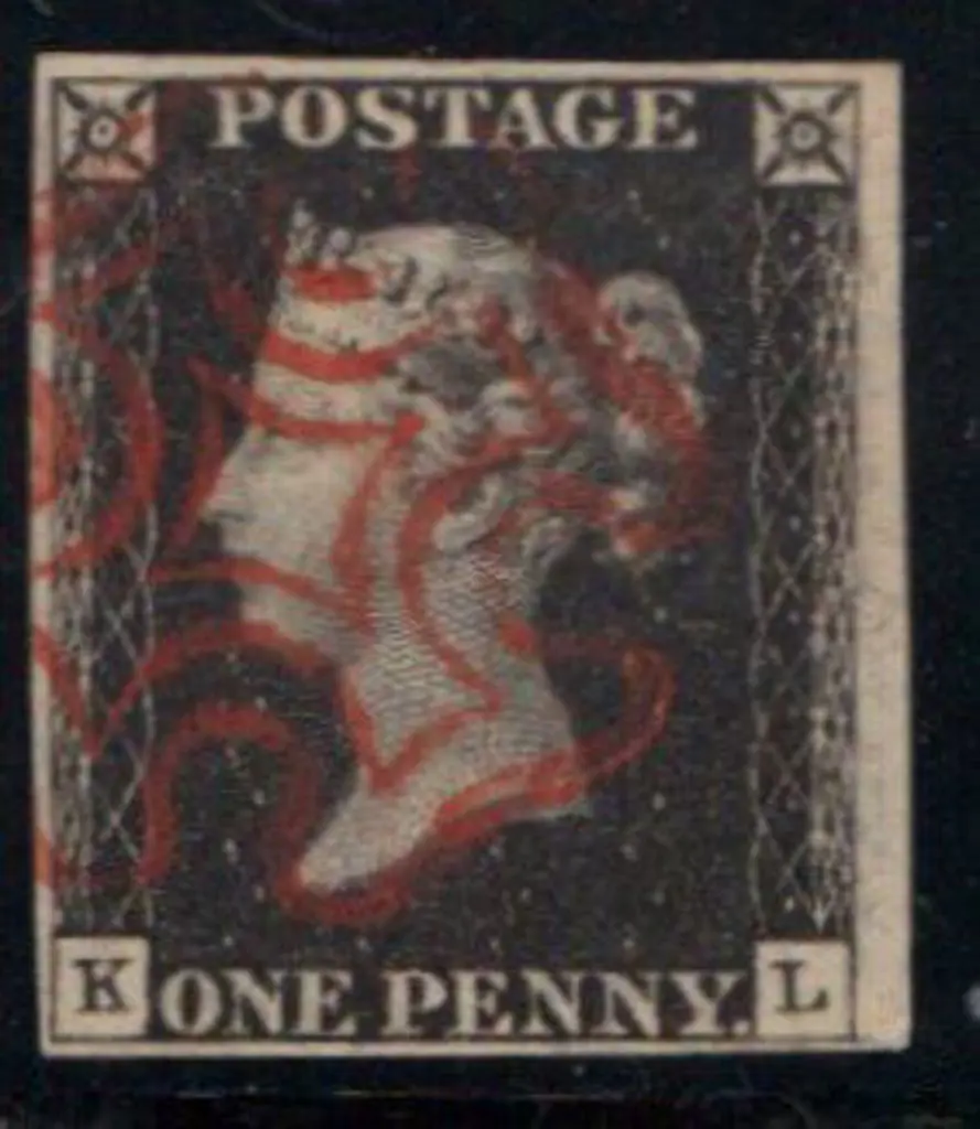 1840 1d intense black Plate 1b. Cancelled by an ... Image 1++