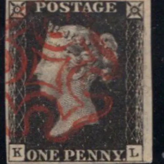 1840 1d intense black Plate 1b. Cancelled by an ...
