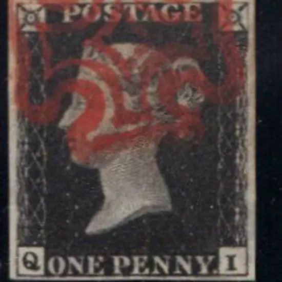 1840 1d intense black Plate 5. Very fine used with ...