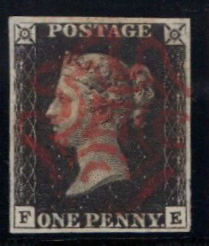 1840 1d intense black Plate 6. Cancelled by an ... Image 1++