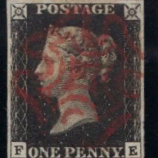 1840 1d intense black Plate 6. Cancelled by an ...